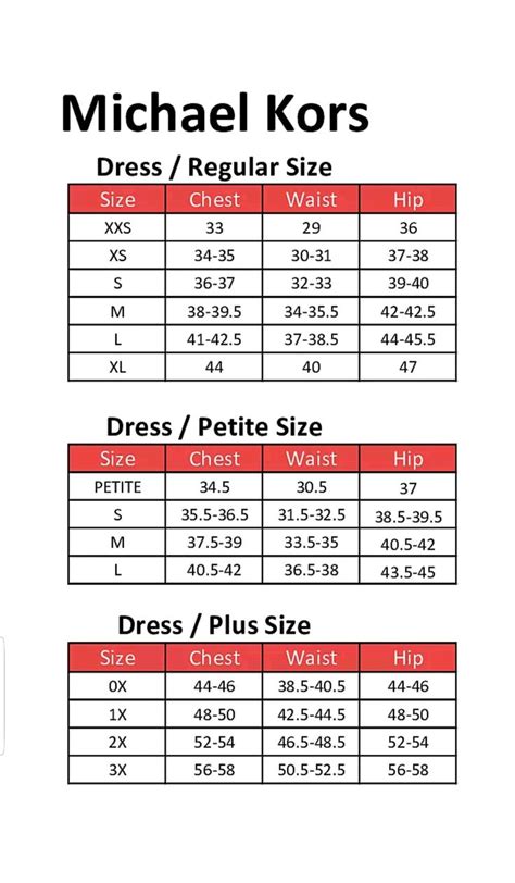 michael kors belt size chart